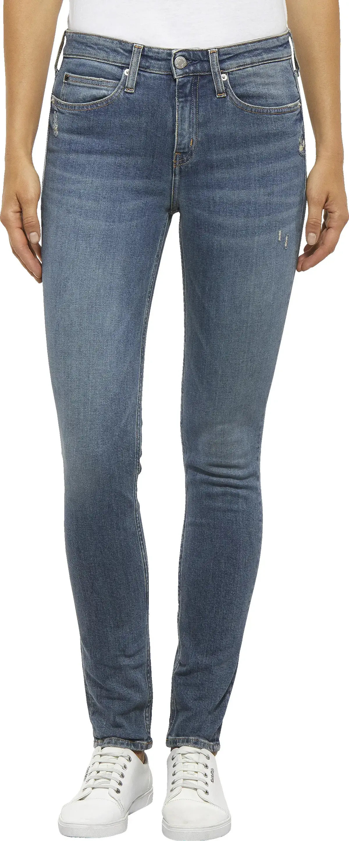 Calvin Klein CKJ 011 MID RISE SKI Kadın Mavi Kot Pantolon