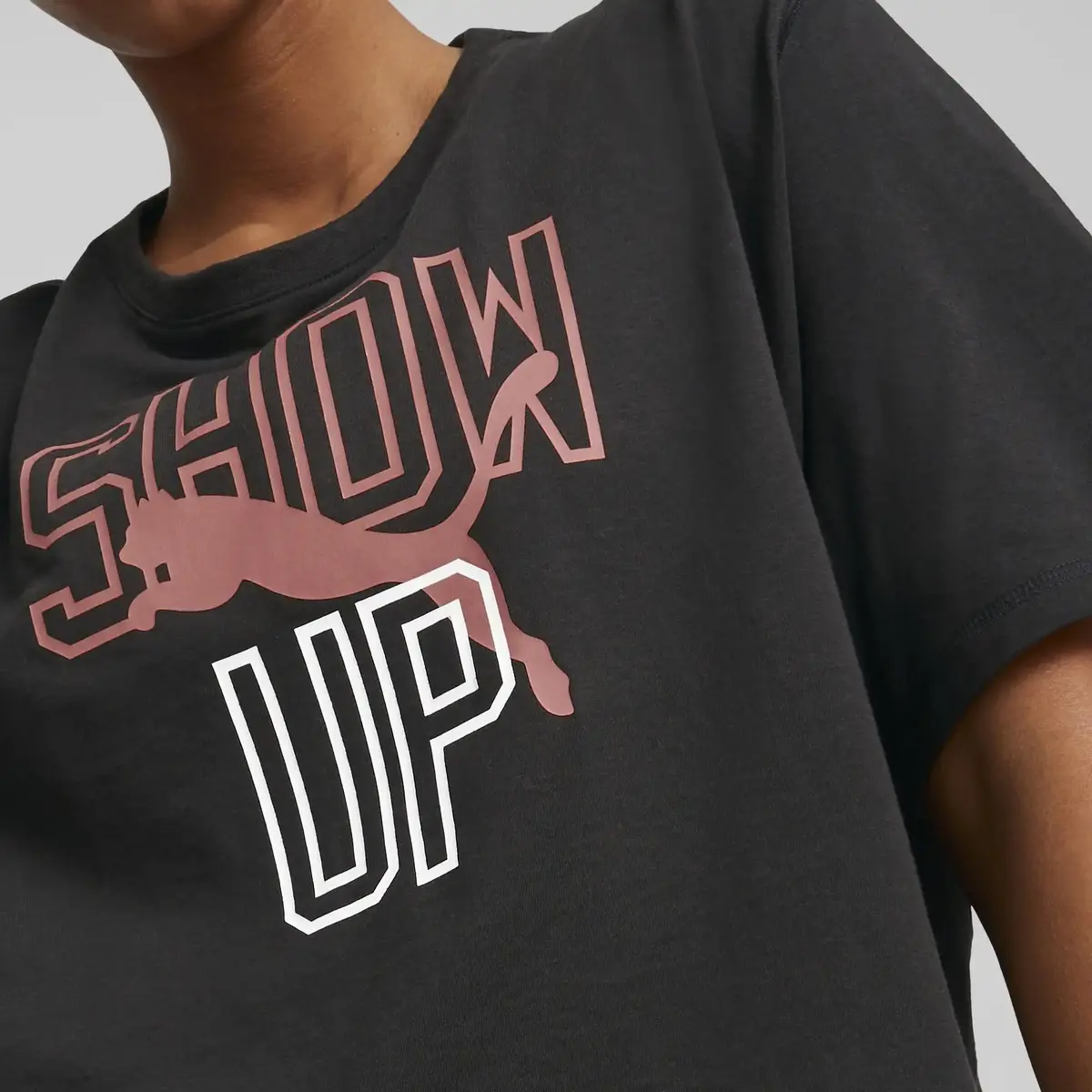 Puma WOMENS GRAPHIC BOXY CROP TEE Siyah Kadın Tank / Kolsuz Üst