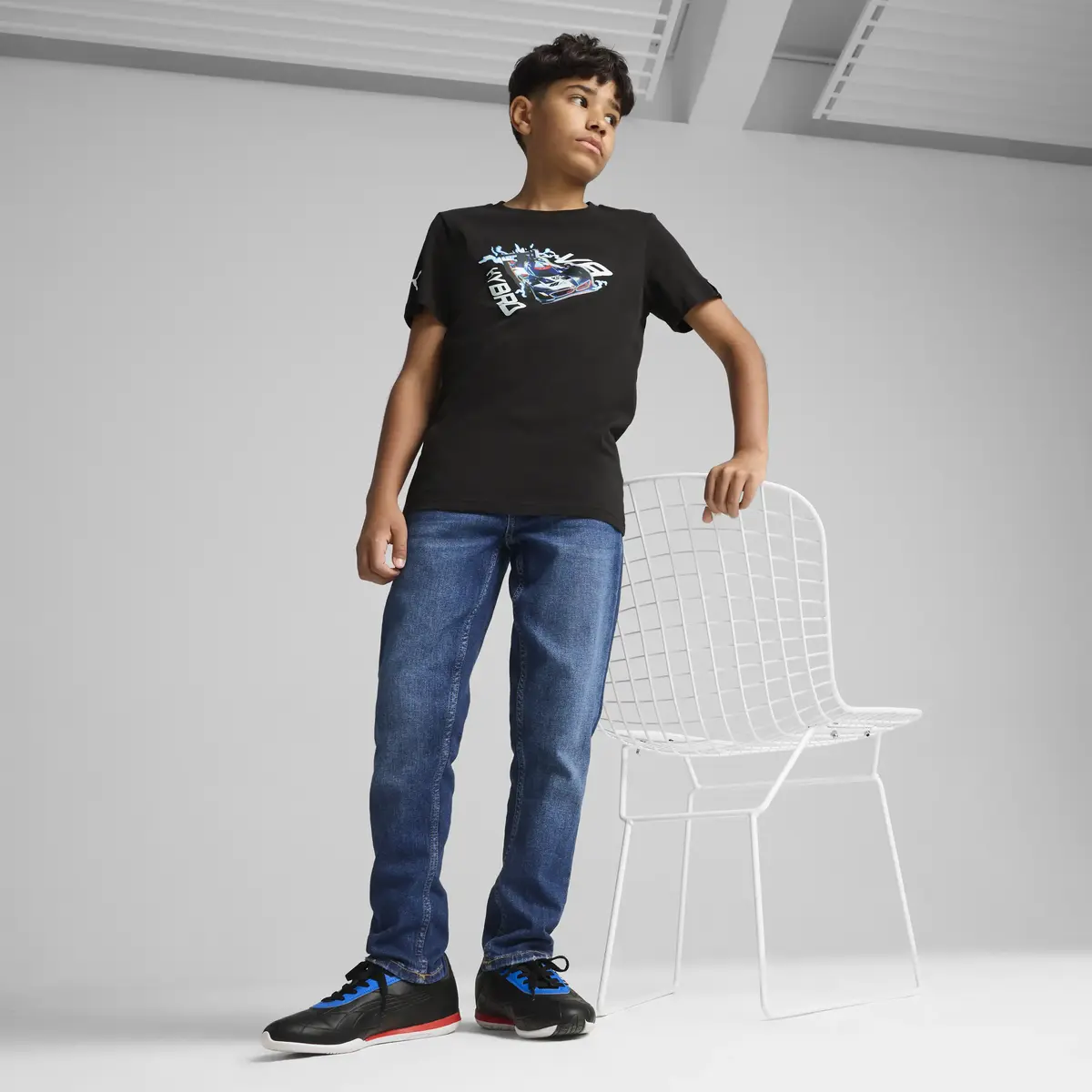 Puma BMW MMS KIDS CAR GRAPHIC TEE Siyah Unisex T-Shirt & Polo