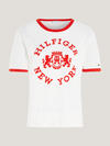 Tommy Hilfiger REG VARSITY FLOCK C- Kadın Krem T-Shirt