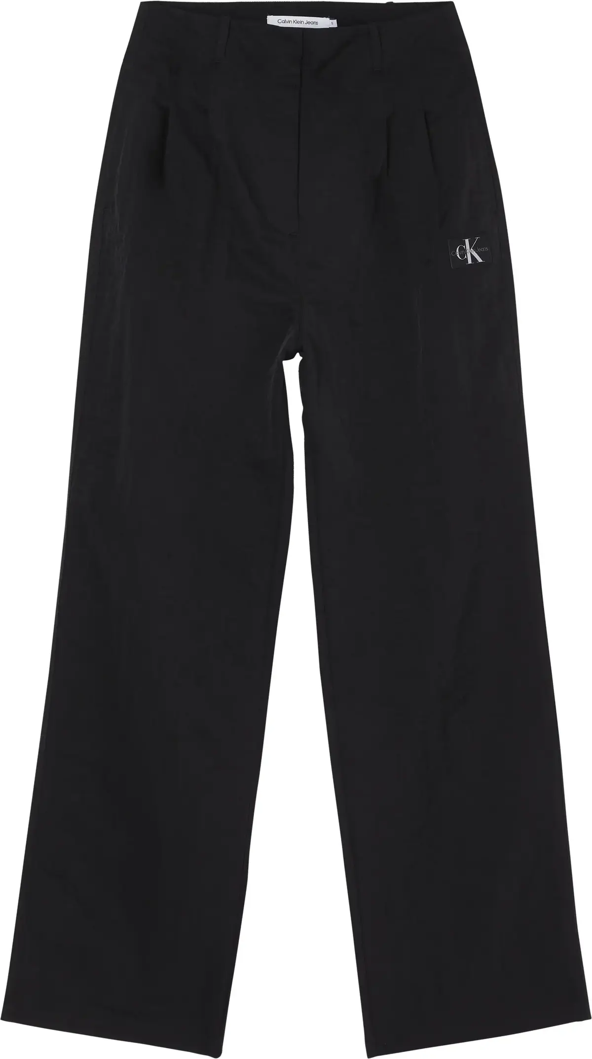 Calvin Klein CRINKLE NYLON TIE TA Kadın Siyah Geniş Paça Pantolon