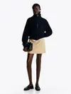 Tommy Hilfiger PUNTO SHORT SKIRT, 0GC Bej Kadın Elbise-Etek