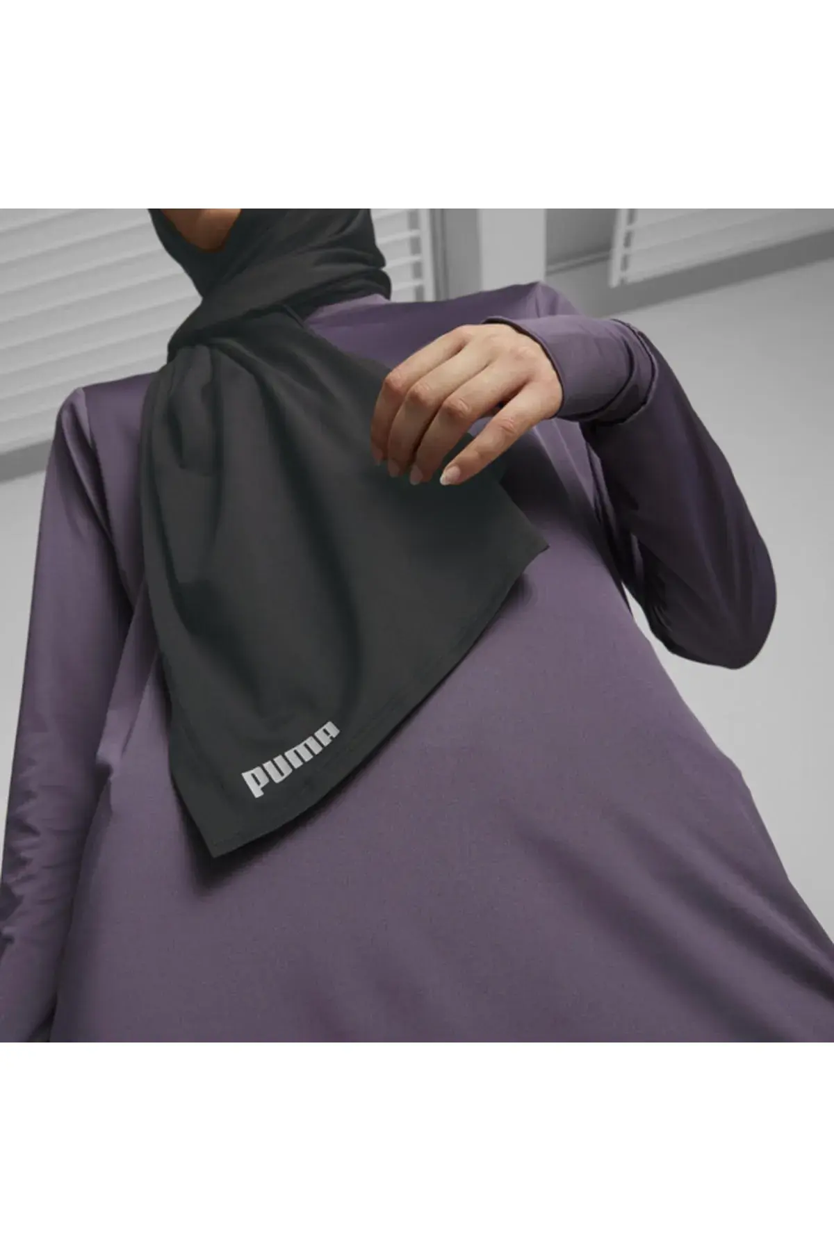 Puma Hijab Scarf Siyah Kadın Hijab