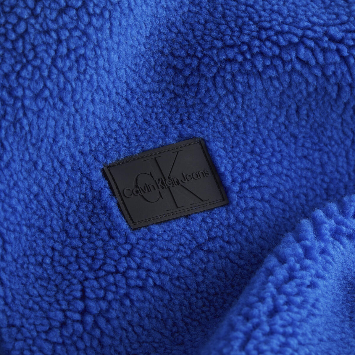 Calvin Klein SHERPA HALF ZIP HOOD Erkek Mavi Hoodie