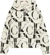 Calvin Klein MONOGRAM AOP HOODIE Kadın Bej Hoodie