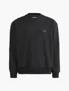 Calvin Klein SHRUNKEN BADGE CREW Erkek Siyah Sweatshirt