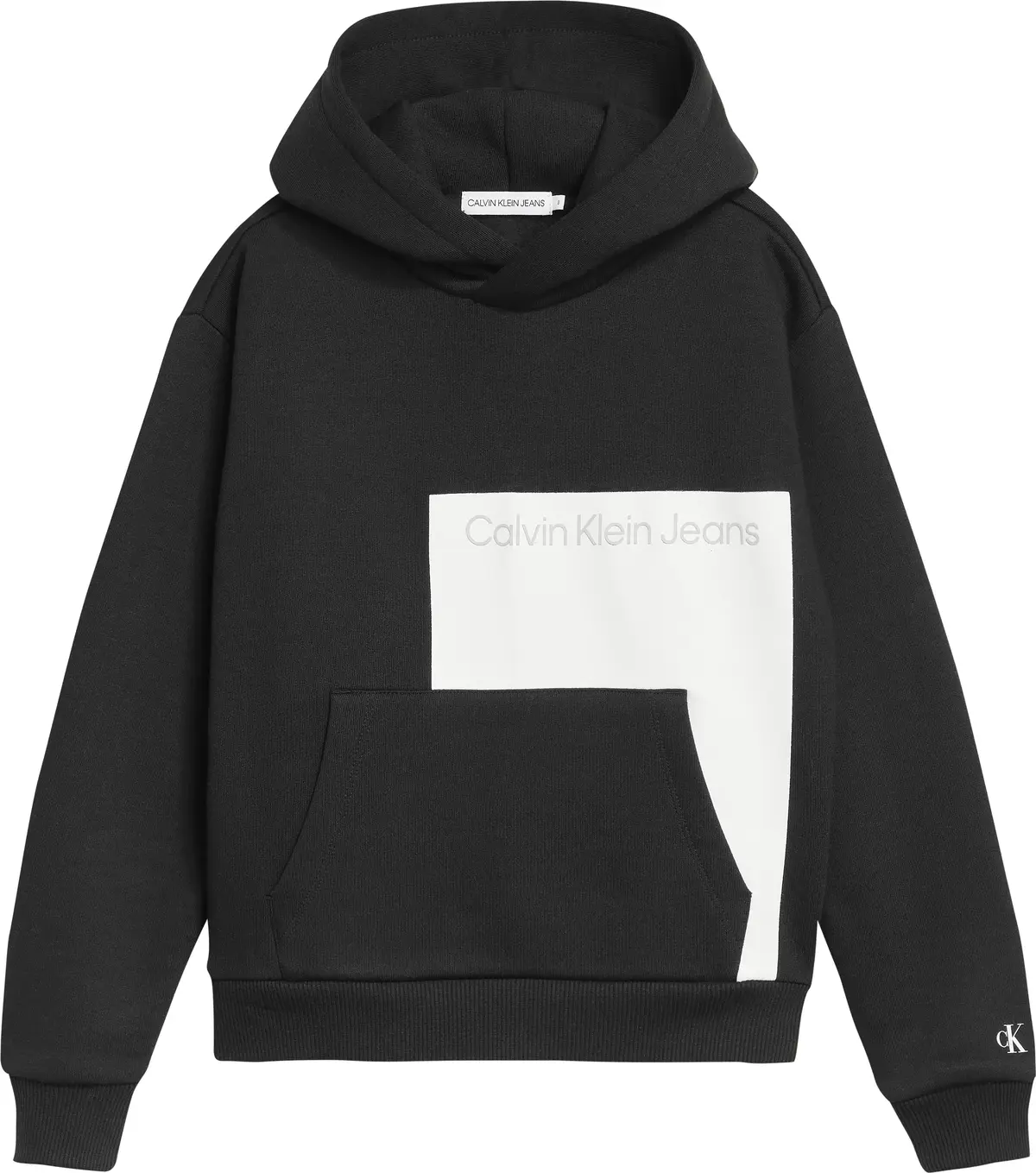 Calvin Klein PLACED CLR BLOCK REL Erkek Siyah Hoodie