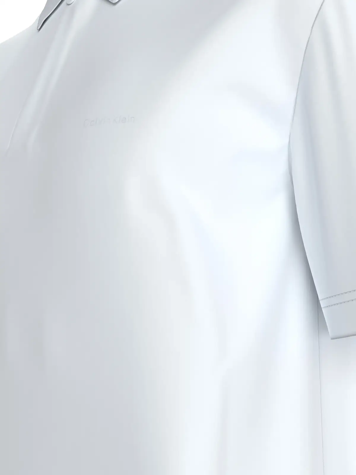 Calvin Klein SS COOLING PIQUE SNAP BTN POLO Beyaz Erkek Polo T-Shirt