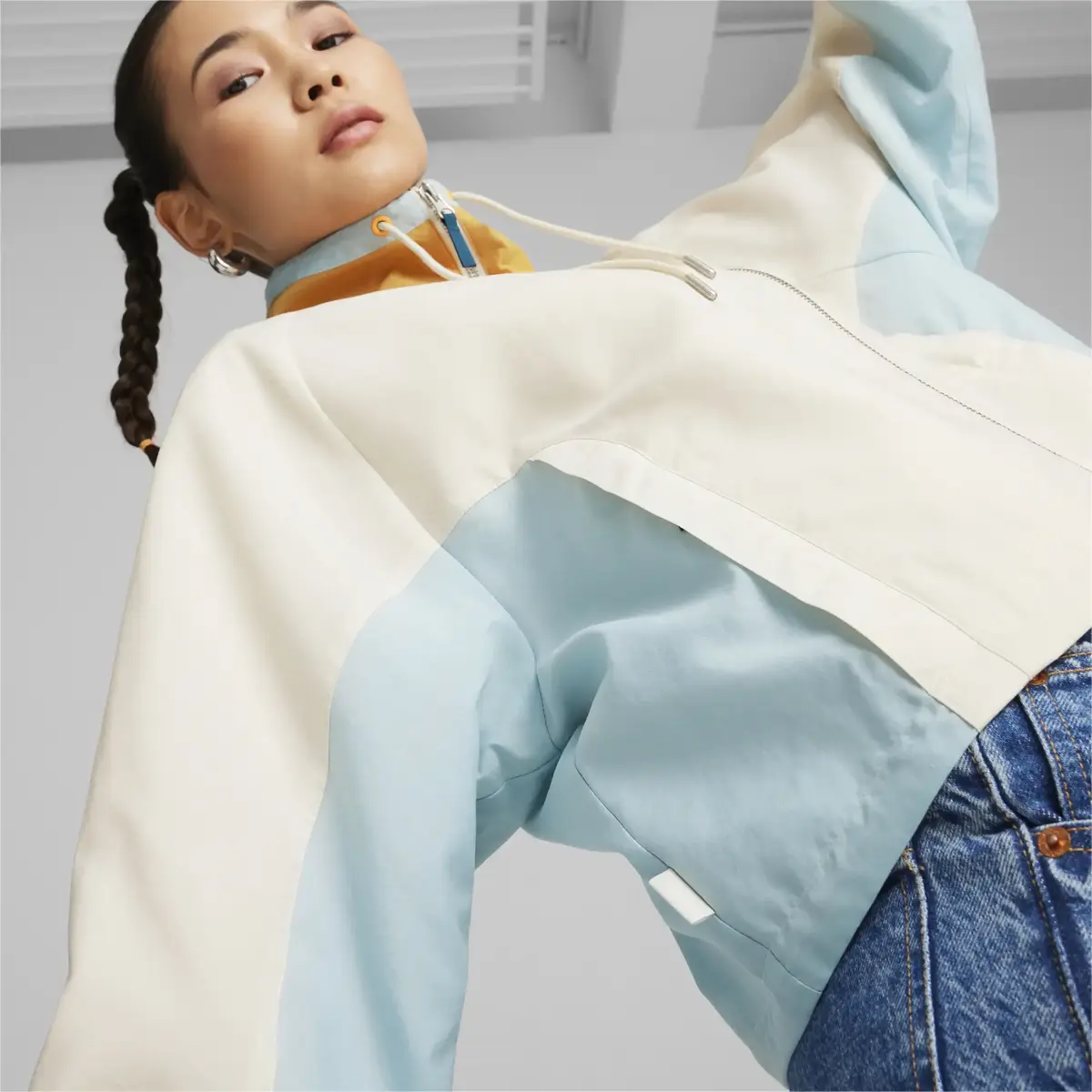 Puma INFUSE Relaxed Woven Jacket Bej Kadın Sweatshirt