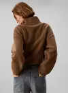 Calvin Klein SHERPA 1/4 ZIP CONTR, RMF Kahverengi Kadın Sweatshirt