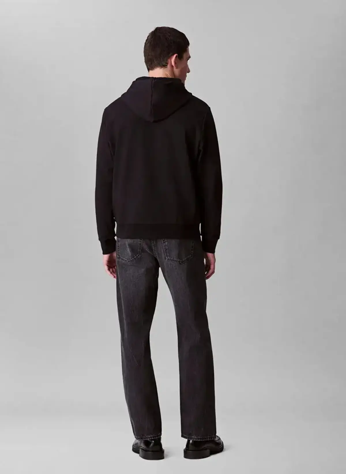 Calvin Klein LS EU 350TERRY SP CALVIN GRAPHIC Siyah Erkek Sweatshirt