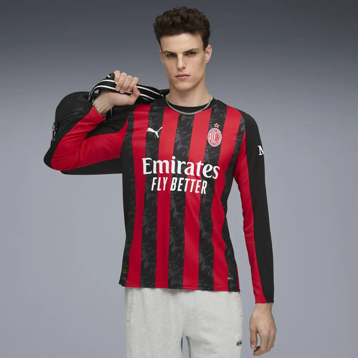 Puma ACM Home Jersey Replica LS Kırmızı Erkek Forma