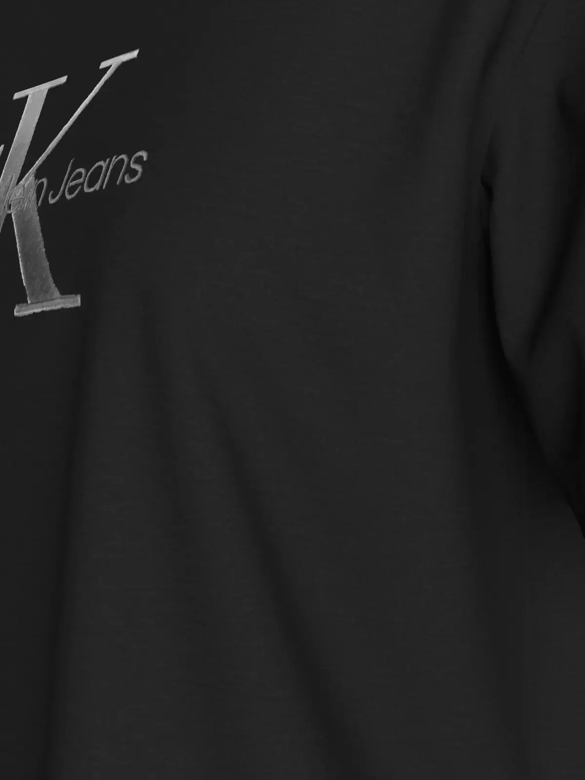 Calvin Klein EMBROIDERED MONOLOGO, BEH Siyah Kadın T-Shirt & Polo