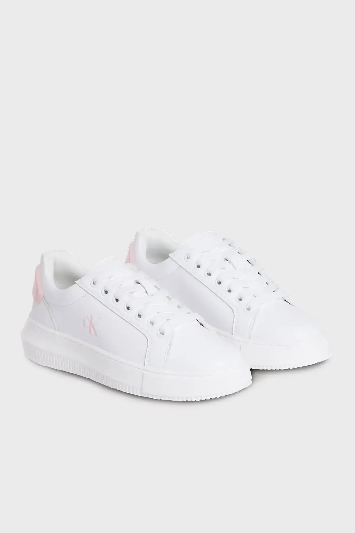 Calvin Klein CHUNKY CUPSOLE RU PATCH LTH WN Beyaz Kadın Günlük Spor Ayakkabı