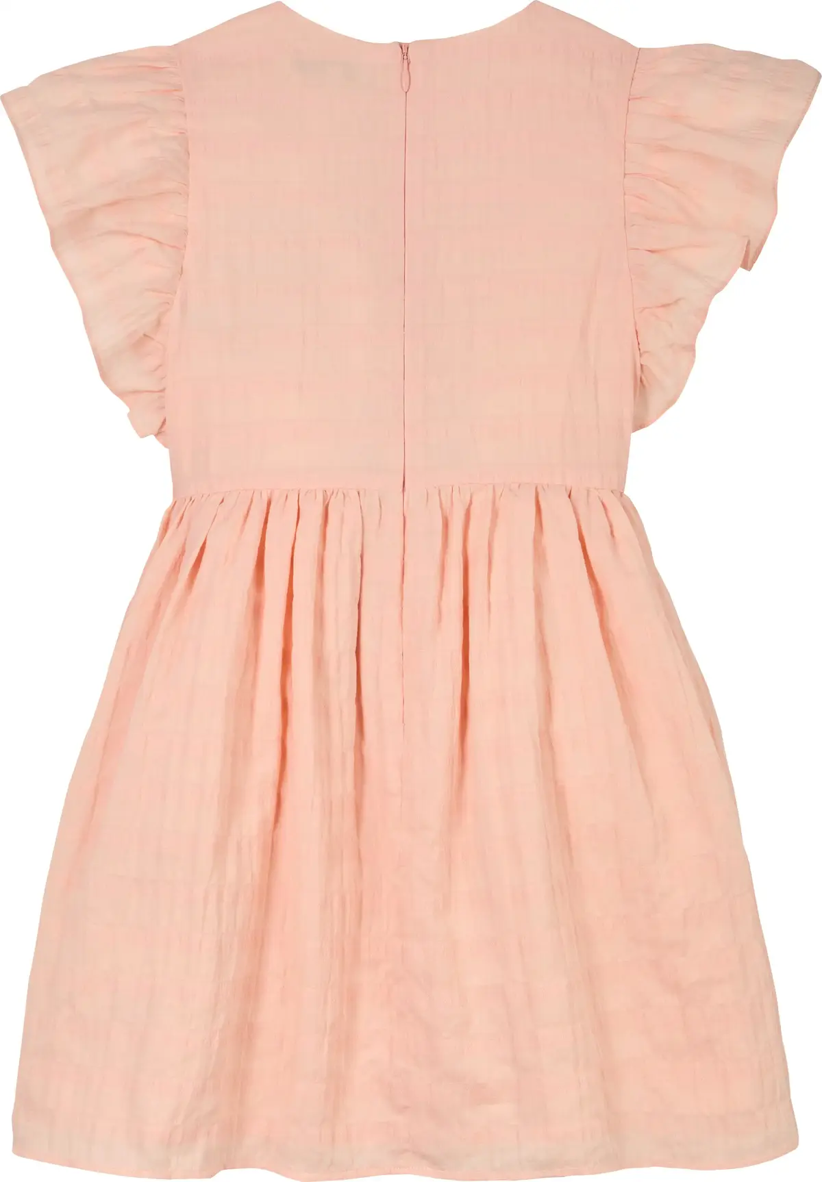 Tommy Hilfiger TEXTURED COTTON DRES, TKZ Pembe Kız Çocuk Elbise-Etek