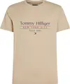 Tommy Hilfiger HILFIGER CENTER STAC, RBT Bej Erkek T-Shirt & Polo