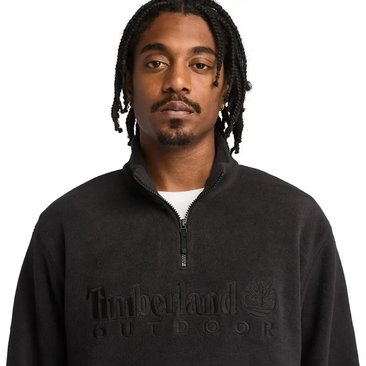 Timberland LINEAR LOGO 1/4 ZIP POLARTEC 200 FLEECE Siyah Erkek Sweatshirt