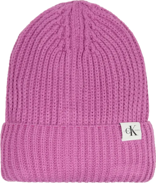 Calvin Klein MONOGRAM RIB BEANIE Erkek Pembe Bere