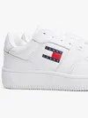 Tommy Hilfiger TJW RETRO BASKET ESS, YBS Beyaz Kadın Spor Ayakkabı & Sneaker
