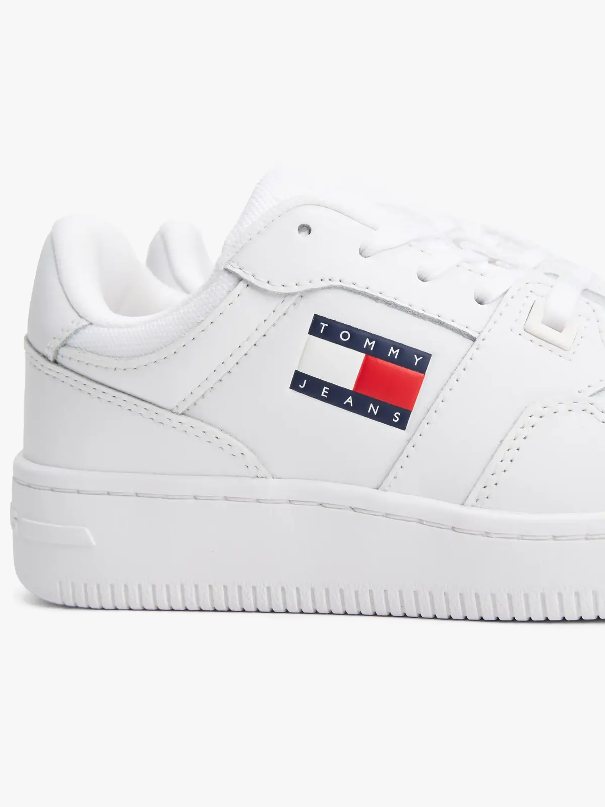 Tommy Hilfiger TJW RETRO BASKET ESS, YBS Beyaz Kadın Spor Ayakkabı & Sneaker