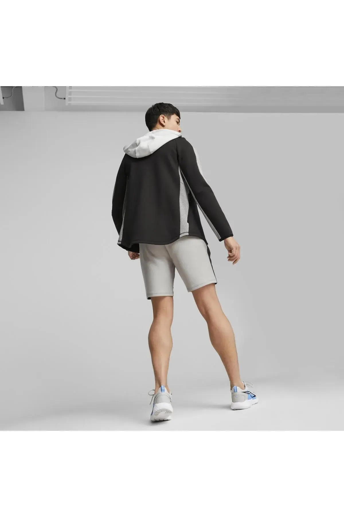 Puma EVOSTRIPE Full-Zip Hoodie DK Gri Erkek Fermuarlı Hoodie