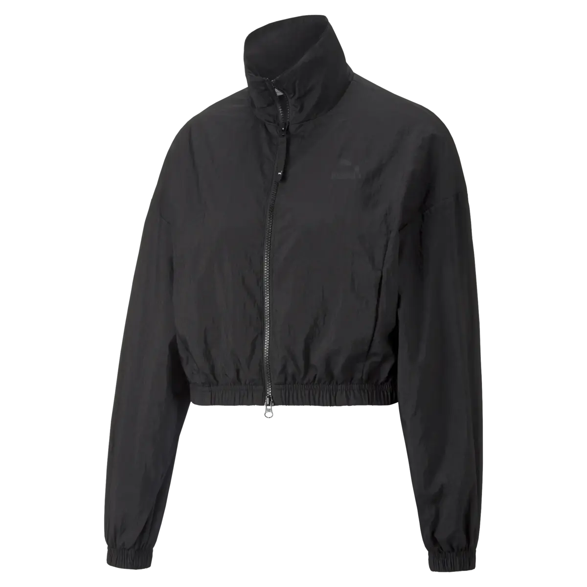 Puma Dare To Woven Cropped Track Jacket Siyah Kadın Fermuarlı Sweatshirt