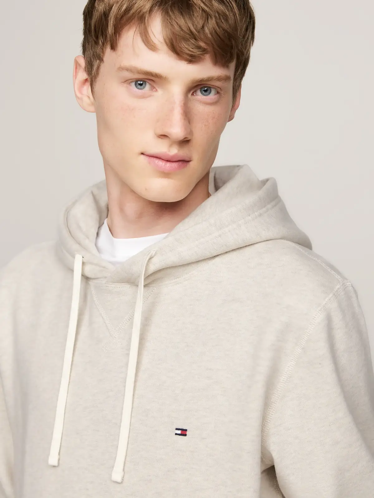 Tommy Hilfiger ESSENTIAL FLEECE HOO Erkek Bej Sweatshirt