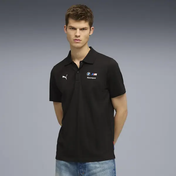 Puma BMW MMS JAQUARD POLO Siyah Erkek Polo T-Shirt