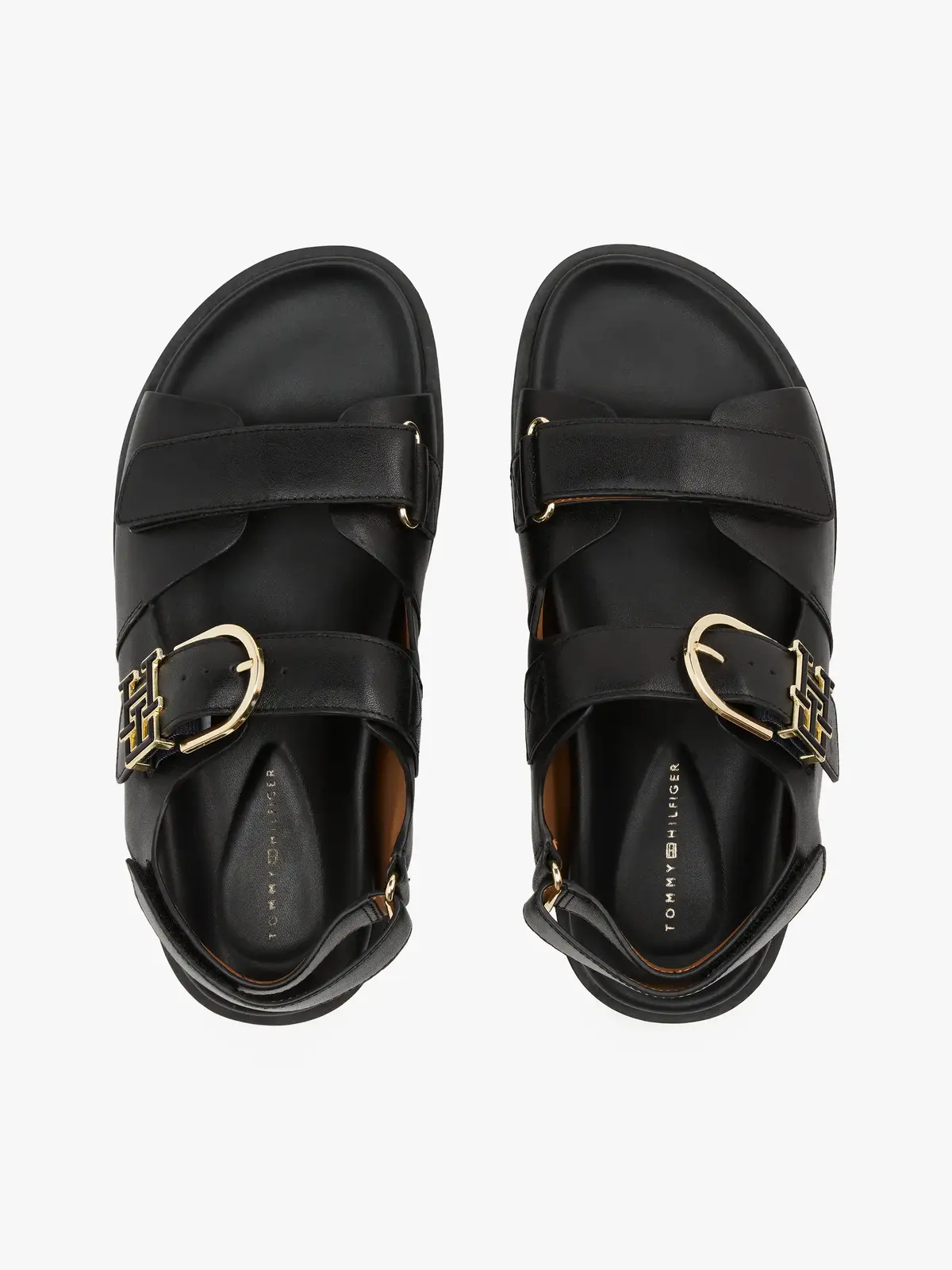 Tommy Hilfiger LEATHER SPORTY SANDA, BDS Siyah Kadın Terlik