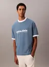 Calvin Klein SS RETRO LOGO RINGER 16S RLXD TE Mavi Erkek Tişört Calvin Klein SS RETRO LOGO RINGER 16S RLXD TE Mavi Erkek Tişört