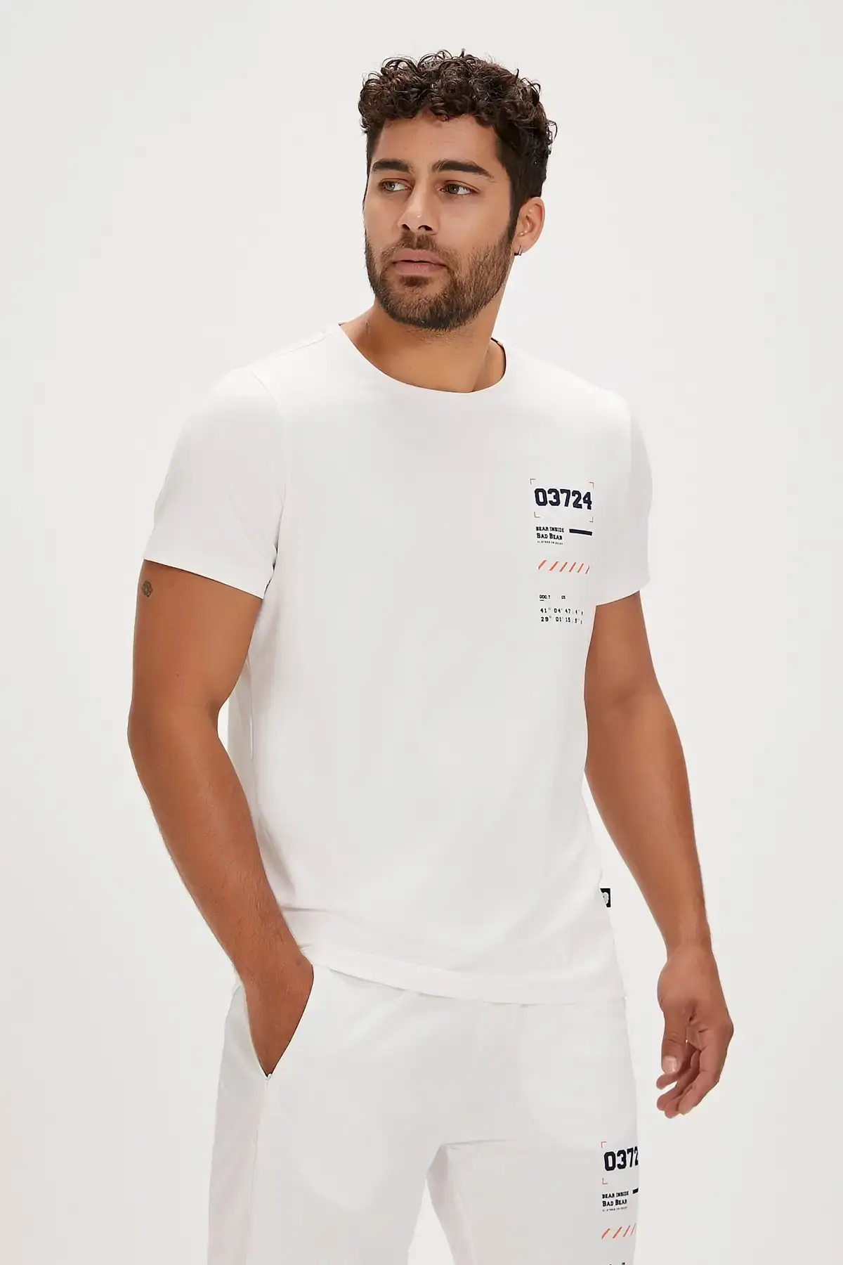 BAD BEAR JESSE T-SHIRT Erkek Beyaz T-Shirt