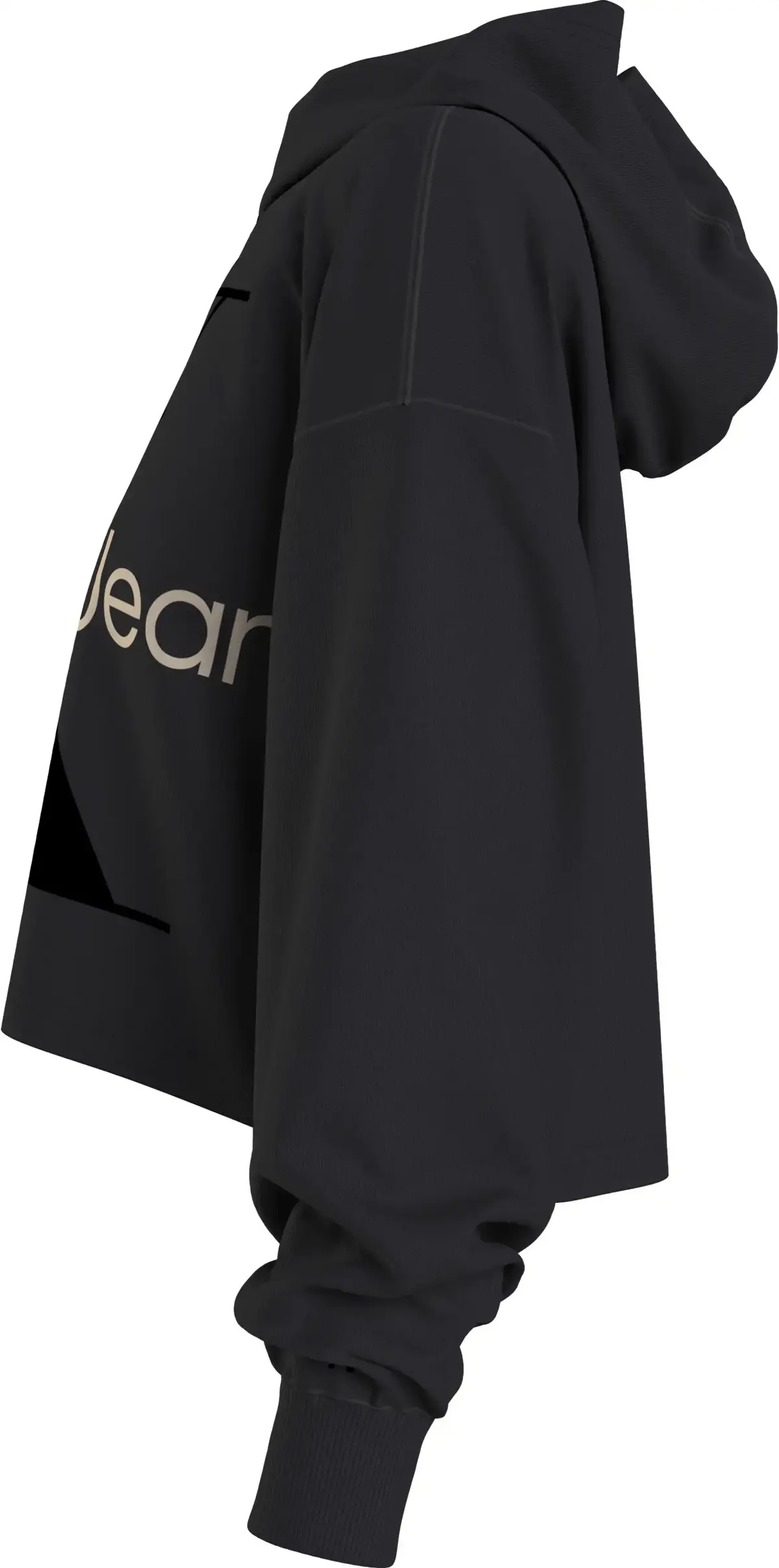 Calvin Klein GLOSSY MONOGRAM HOOD Kadın Siyah Hoodie