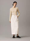 Calvin Klein MAXI SKIRT CARGO POC, 1AA Krem Kadın Etek