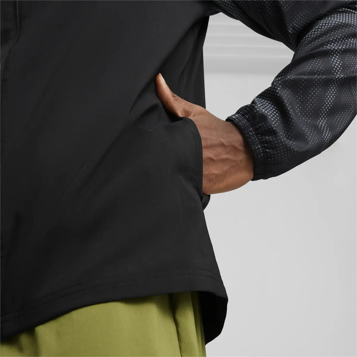 Puma RUN FAVORITE AOP WOVEN JACKET M Siyah Erkek Sweatshirt