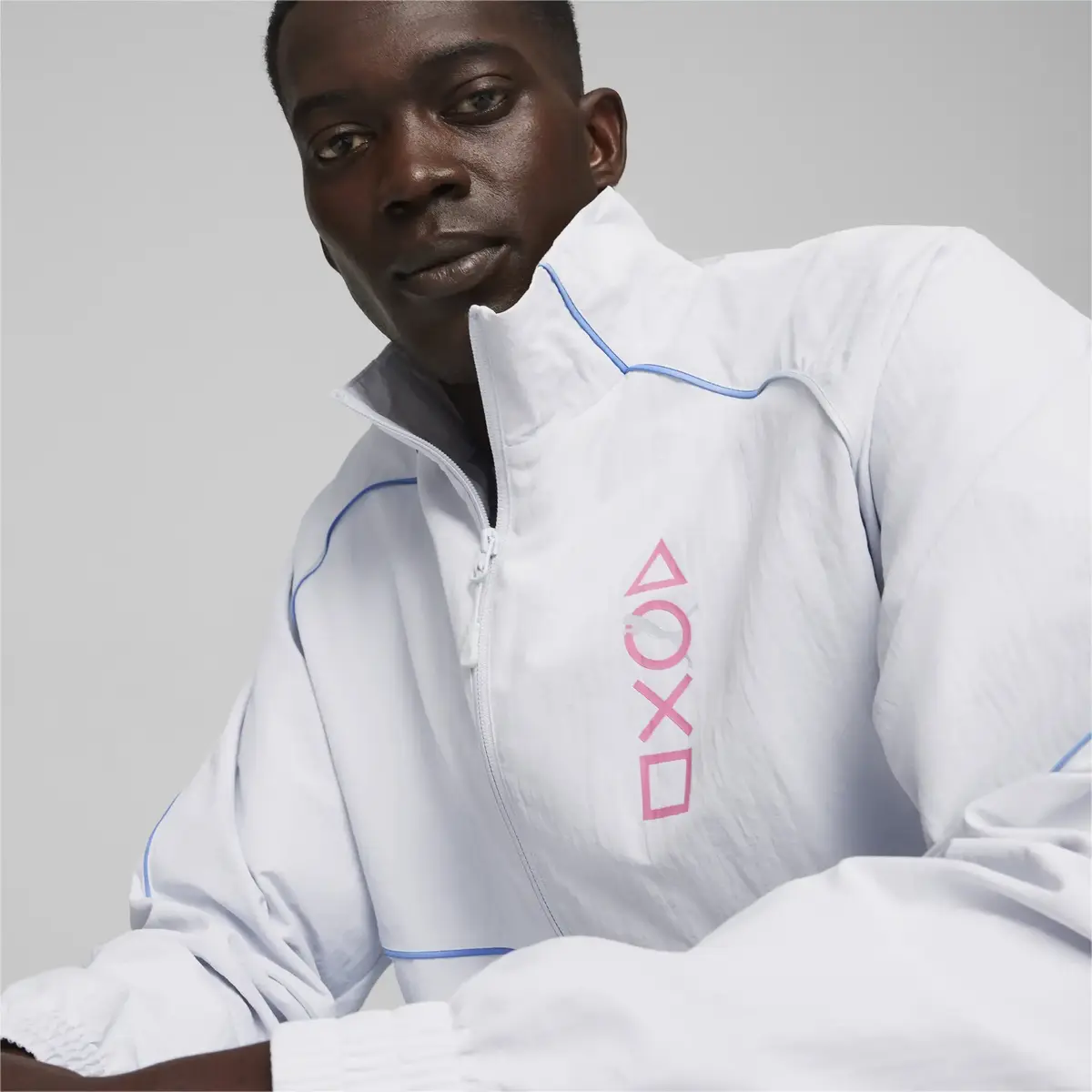 Puma X PLAYSTATION Track Jacket WV Açık Gri Erkek Sweatshirt