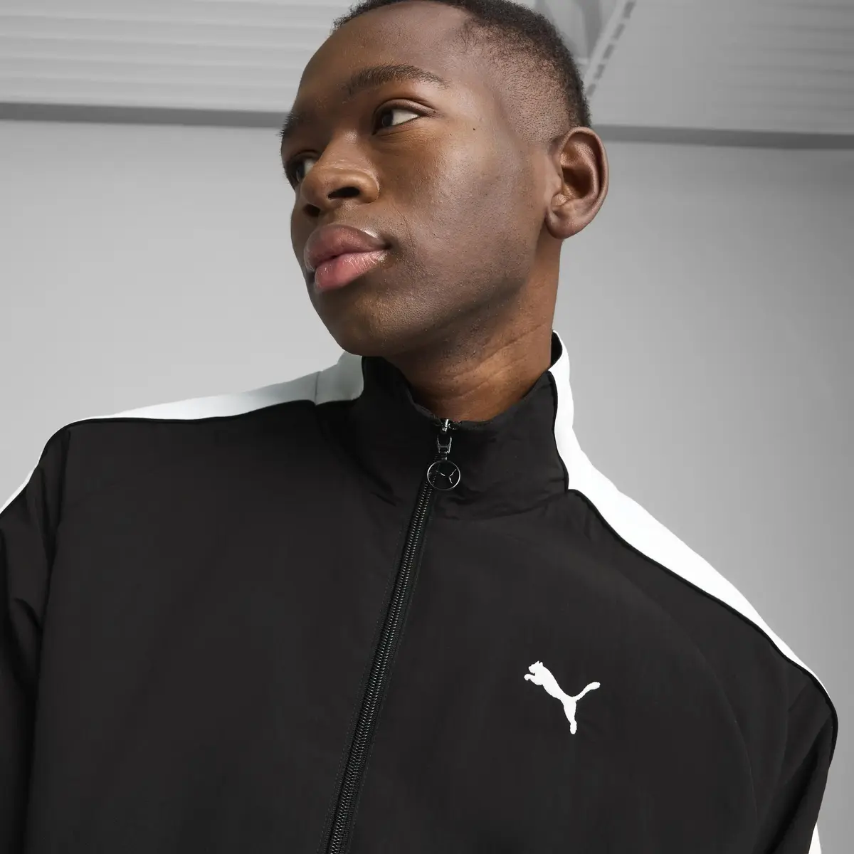 Puma T7 Oversized Track Jacket Siyah Erkek Fermuarlı Ceket