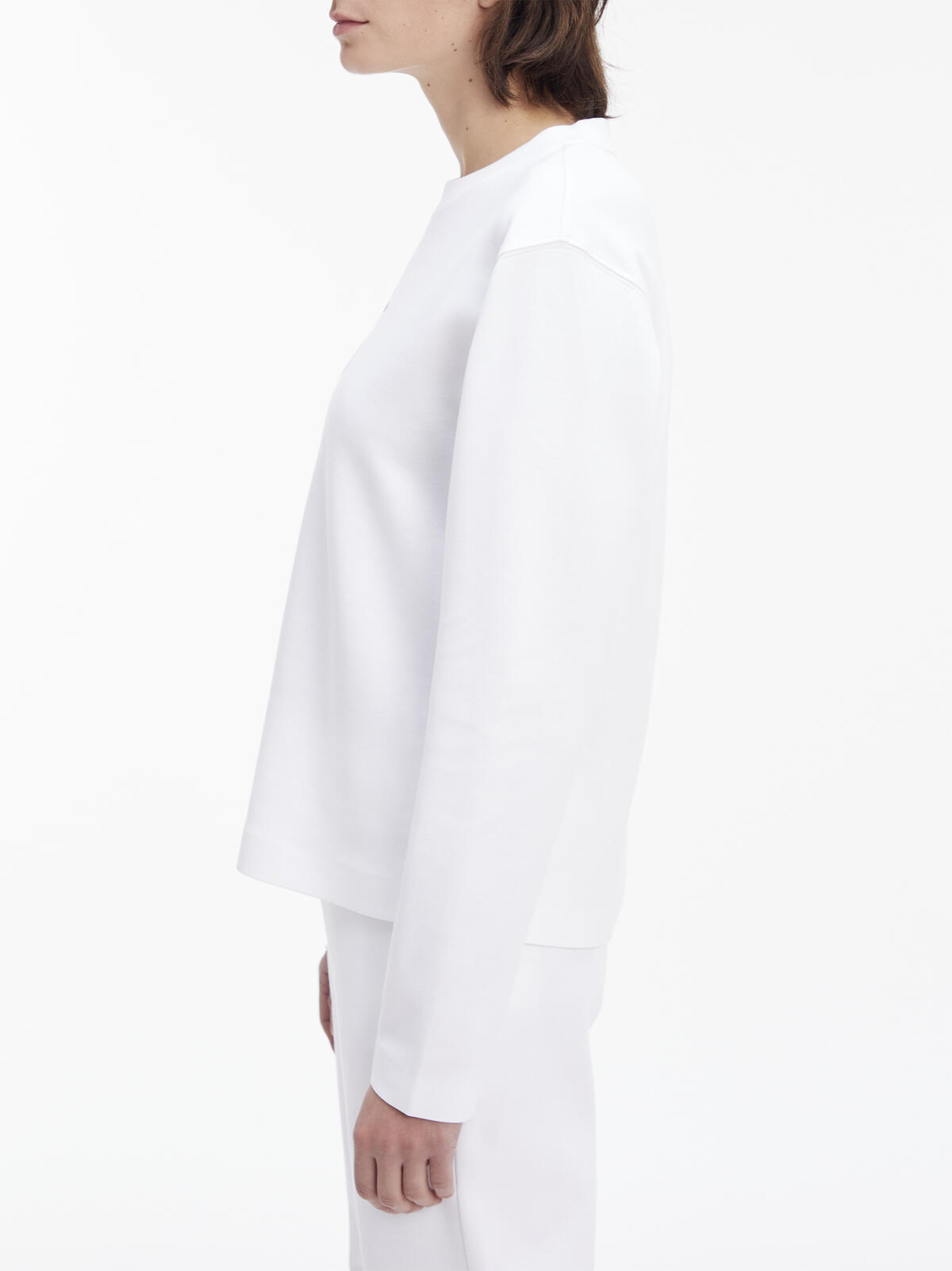 Calvin Klein MICRO LOGO ESS SWEAT Kadın Beyaz Sweatshirt