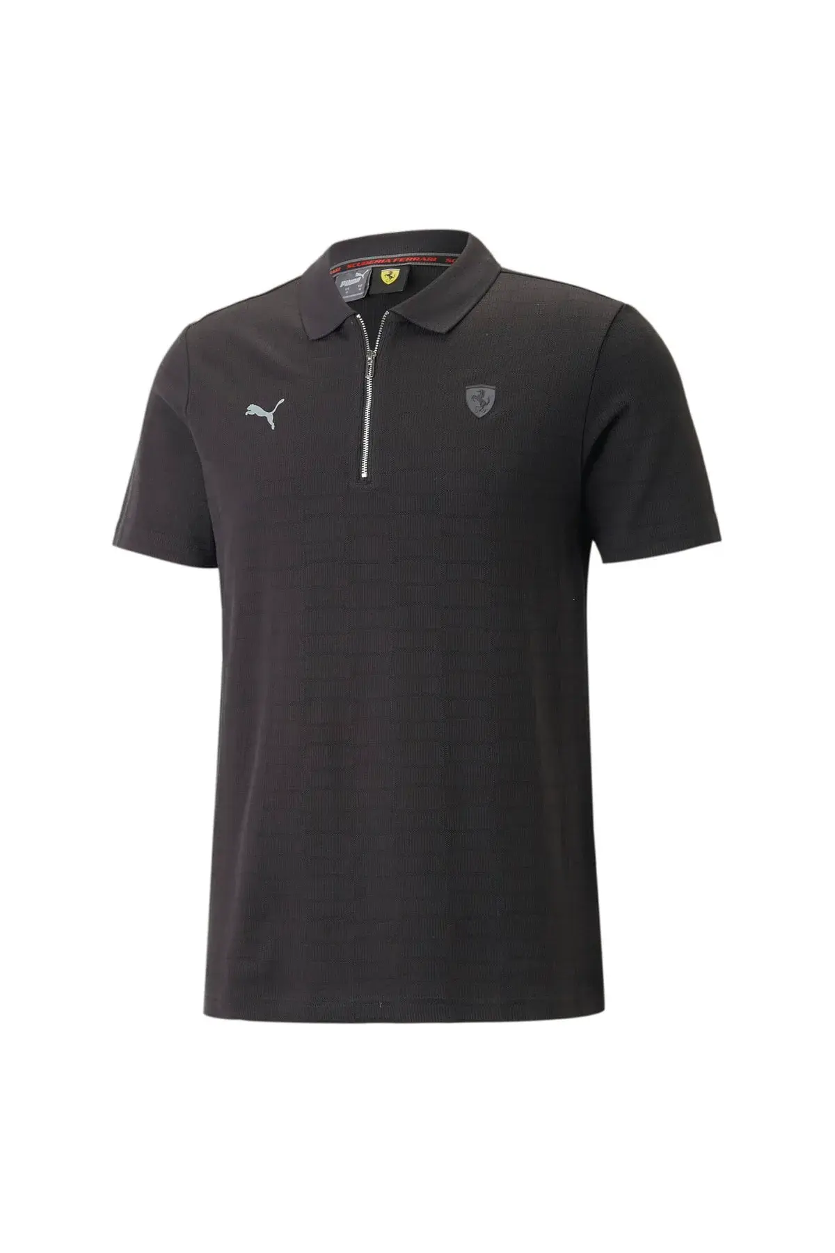 Puma Ferrari Style Jacquard Polo Siyah Erkek T-shirt