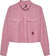 Tommy Hilfiger TJW CROP RLX CREST S, XI5 Pembe Kadın Gömlek