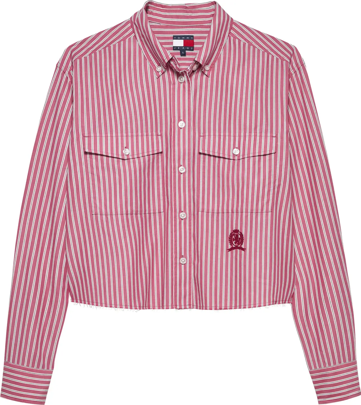 Tommy Hilfiger TJW CROP RLX CREST S, XI5 Pembe Kadın Gömlek