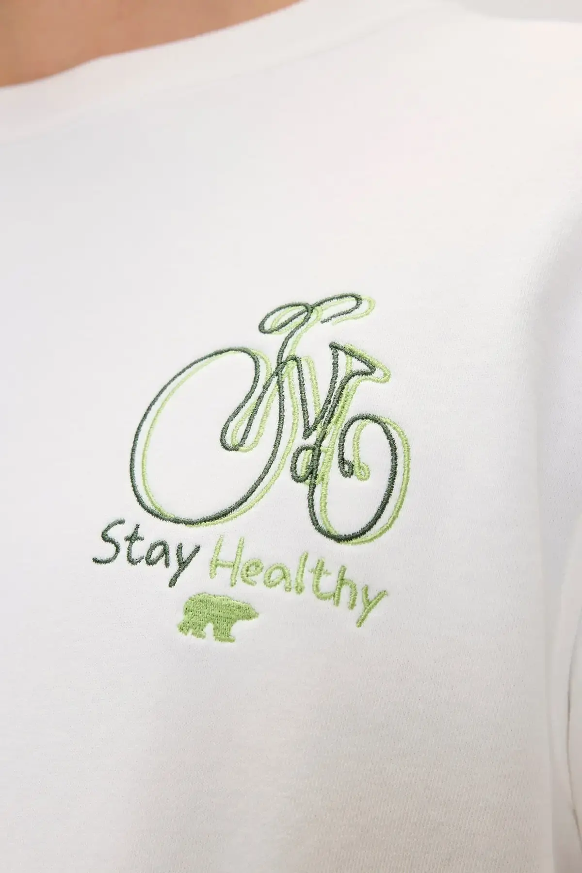 BAD BEAR RUNWAY CREWNECK Erkek Beyaz Sweatshirt