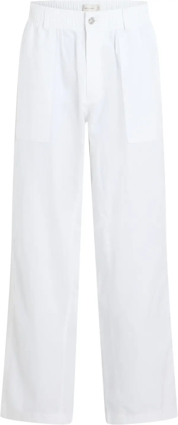 Calvin Klein LINEN PANT, YAF Beyaz Erkek Pantolon