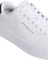 Tommy Hilfiger TH COURT LTH DETAIL, 0LD Beyaz Erkek Spor Ayakkabı & Sneaker