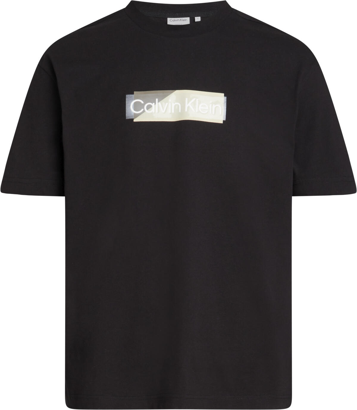Calvin Klein LAYERED GEL LOGO T-S Erkek Siyah T-Shirt