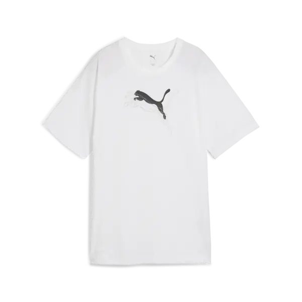 PUMA EVOSTRIPE Graphic Tee Kadın Beyaz T-Shirt