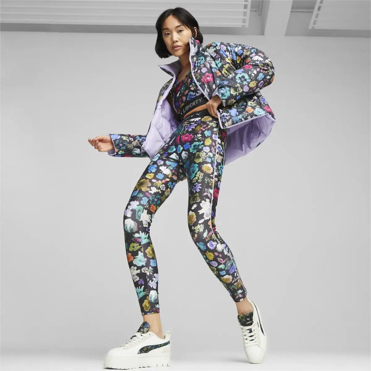 PUMA X LIBERTY Puffer Jacket Kadın Renkli Mont