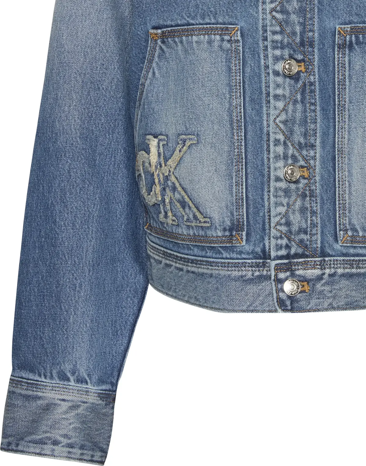 Calvin Klein WORKWEAR JACKET CK SANDED BLUE Kadın Mavi Kot Ceket