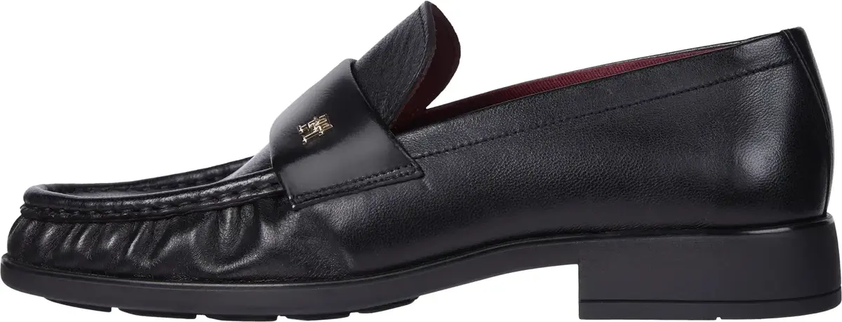 Tommy Hilfiger LOAFER SOFT NAPPA PL, BDS Siyah Kadın Ayakkabı