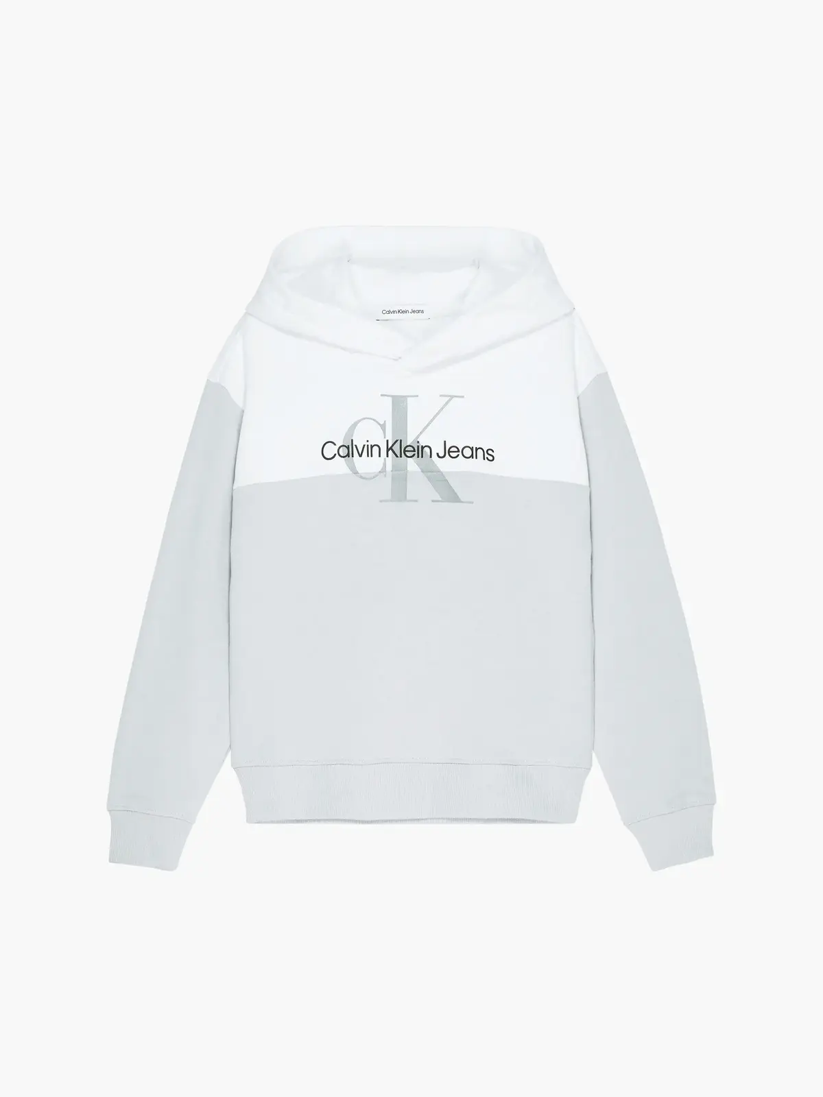 Calvin Klein CLR BLOCK MONOGRAM H Erkek Gri Hoodie
