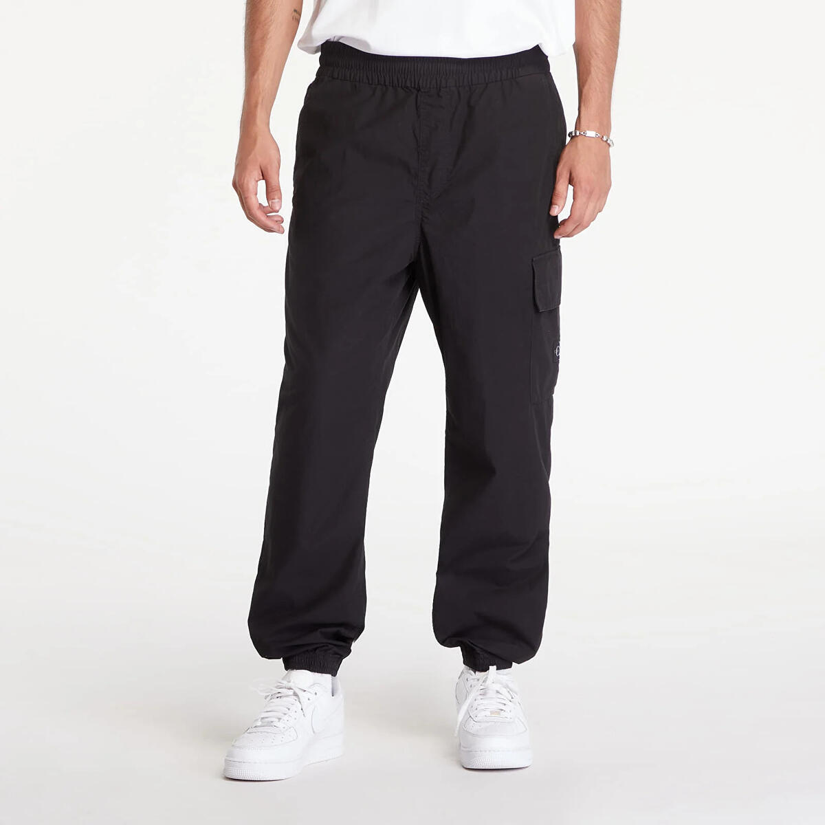 Calvin Klein COTTON POPLIN UTILIT, BEH Siyah Erkek Pantolon